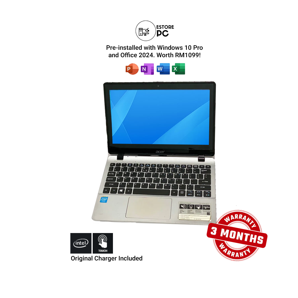 Acer | 11" FHD | Touchscreen | Silver | Intel Celeron | Integrated Graphics | 8GB RAM | 256GB SSD | Battery Good Condition