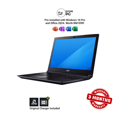 Acer Aspire V5 | 15.6" FHD | Black | AMD A3 1.6GHz Processor | AMD Radeon Graphics | 8GB RAM | 256GB SSD | Battery New