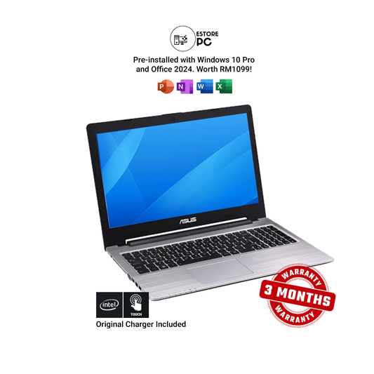 Asus Ultra Book | 12" FHD | Touchscreen | Silver| Intel Core i3 3rd Gen | Integrated Graphics | 4GB RAM | 256GB SSD | Battery Good Condition