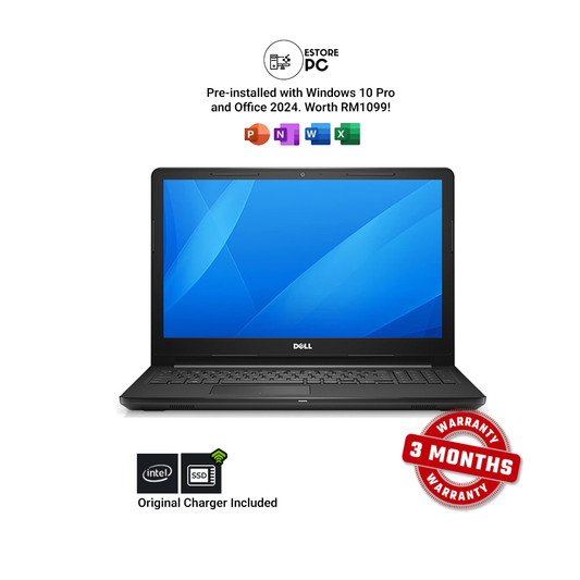 Dell Inspiron 15 | 15.6" HD | Black | Intel Pentium Silver N5000 | Intel UHD Graphics 605 | 8GB RAM | 256GB SSD | Great Battery